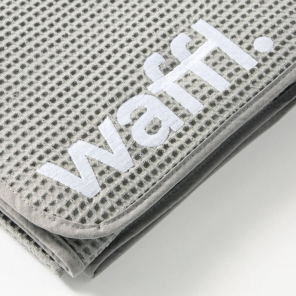 Stone Grey waffl towel