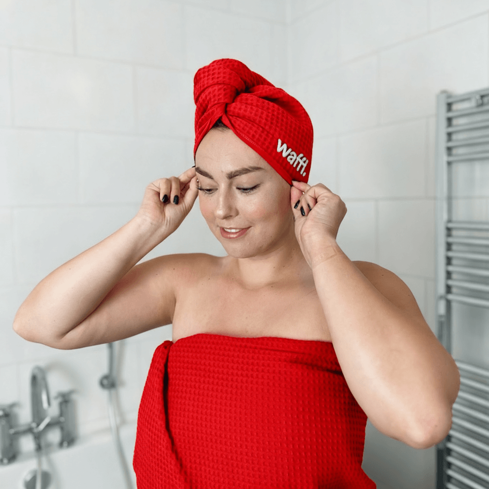 waffl Towel and Hair Wrap bundle