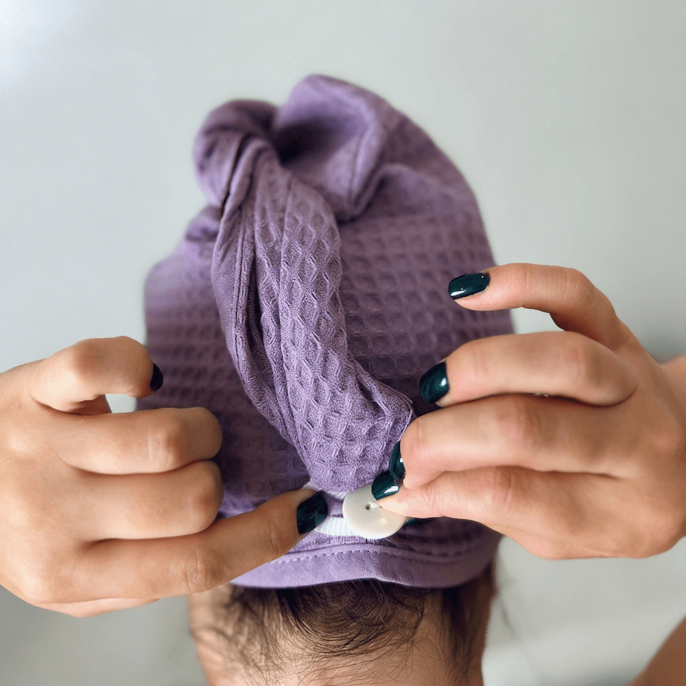 Lilac waffl hair wrap