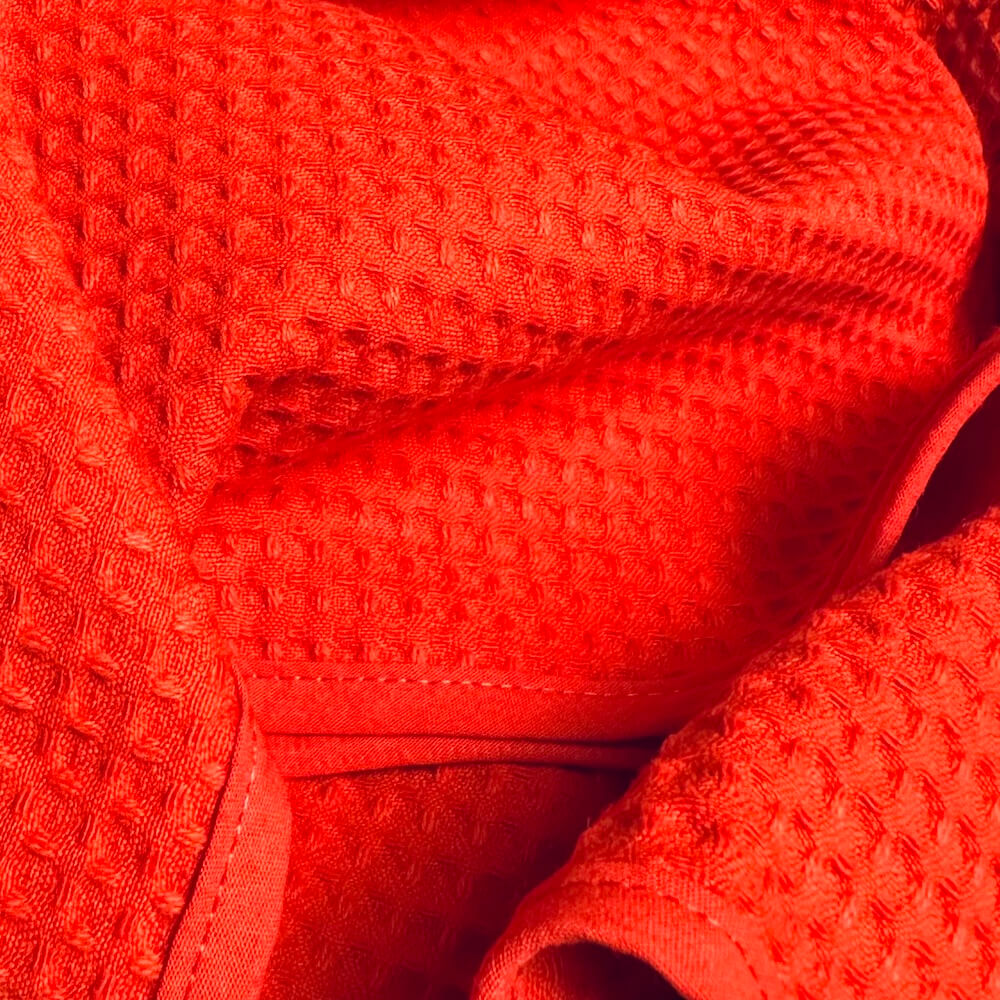Red waffl towel