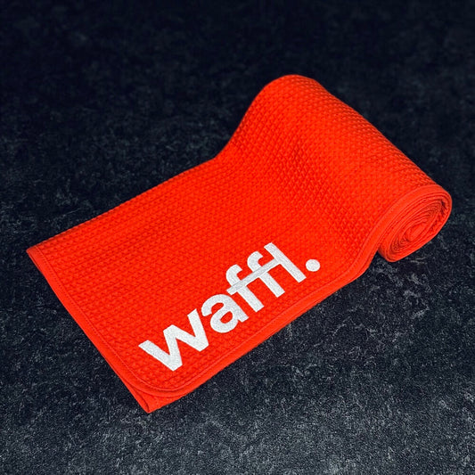 Red waffl towel