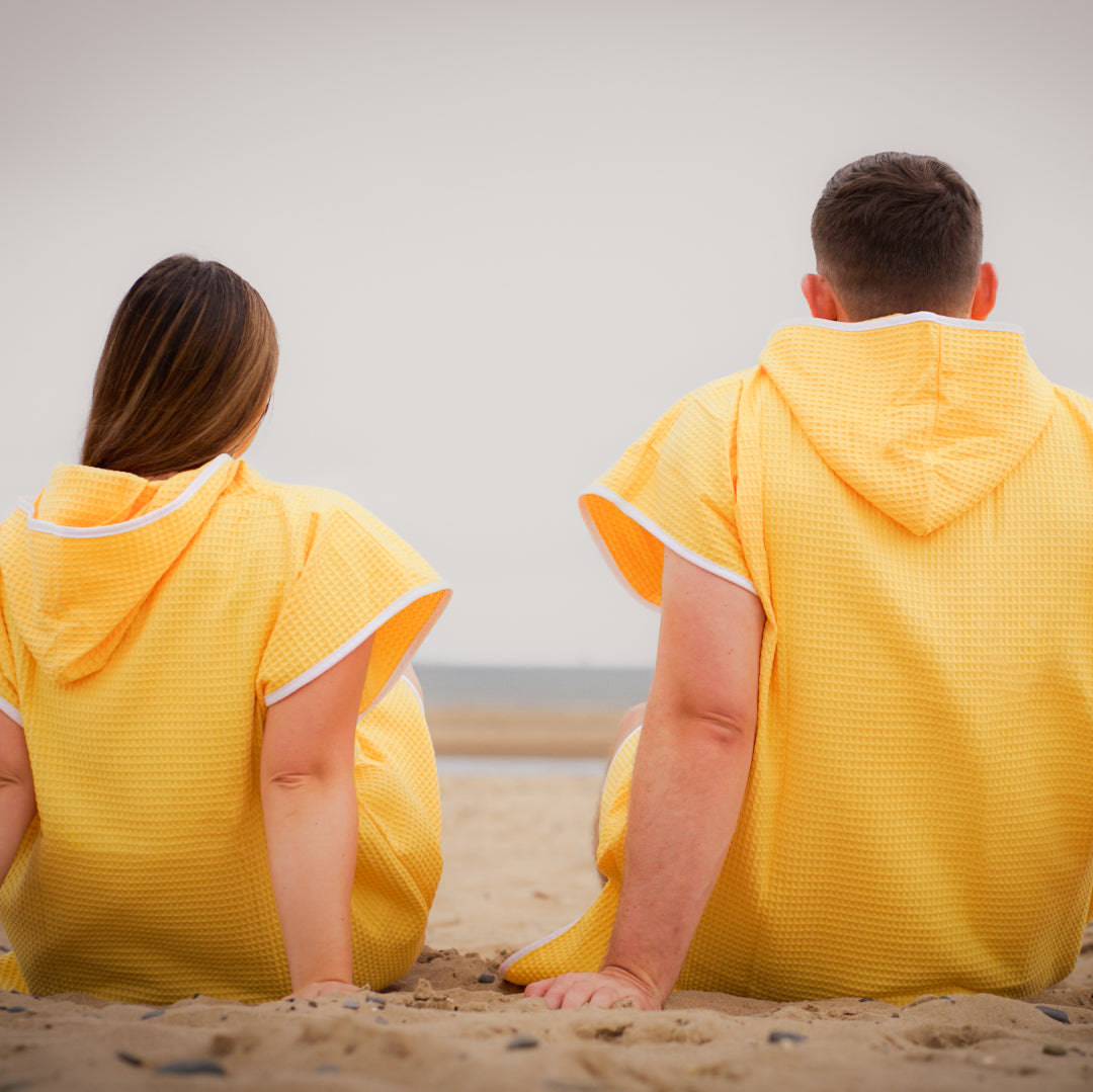 waffl Hooded Poncho - Solar Yellow