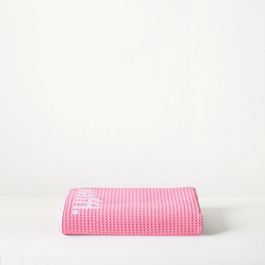 waffl mini towel - flamingo pink