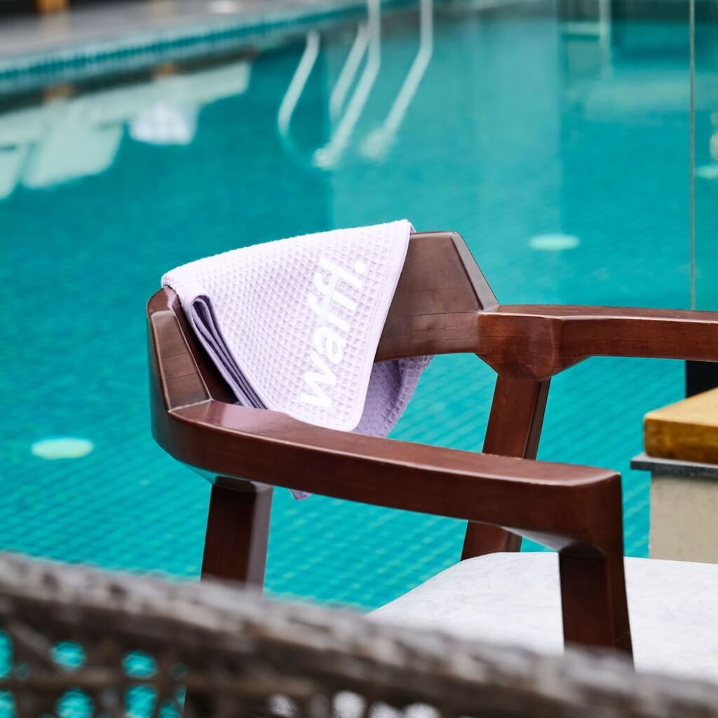 Lilac waffl towel