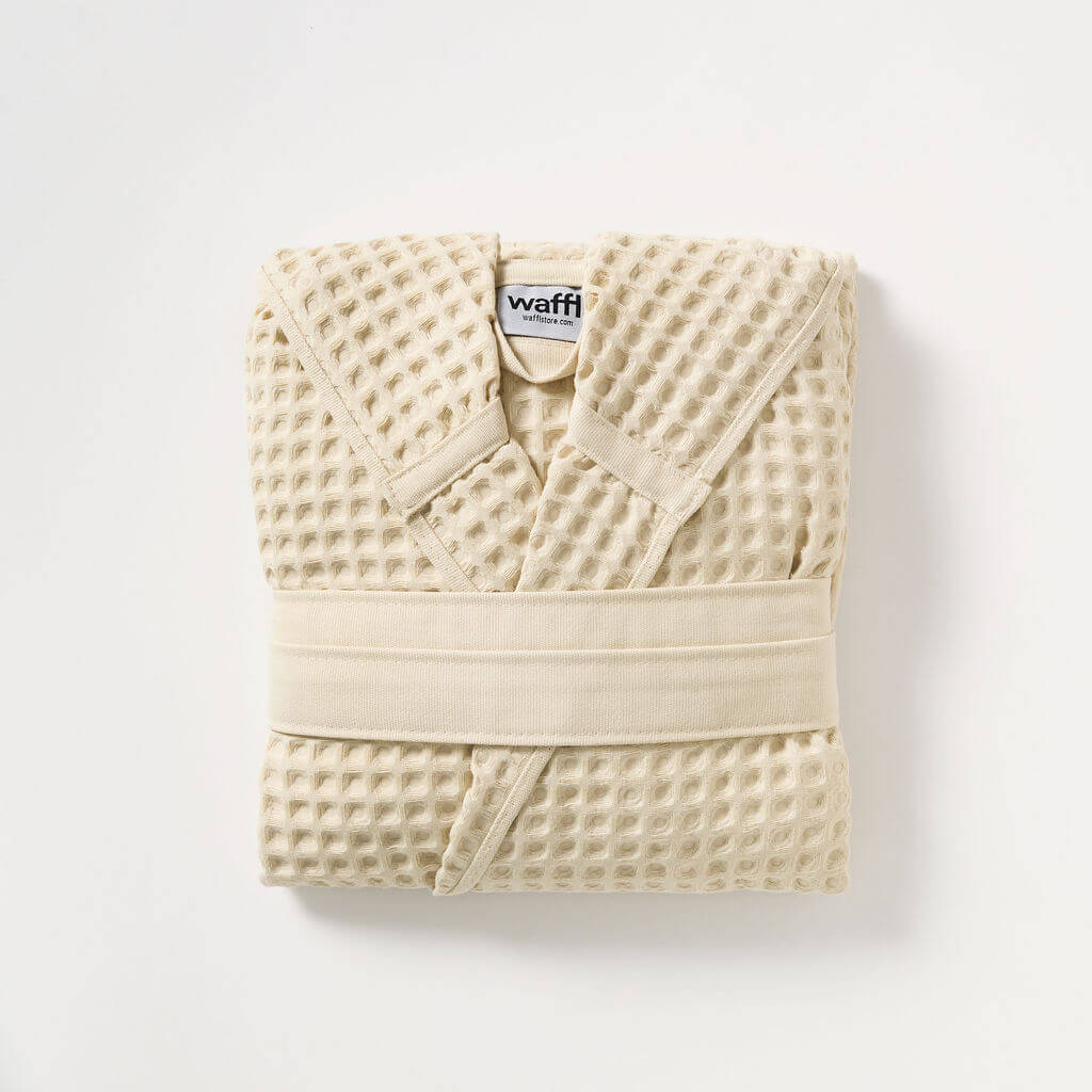 waffl Bath Robe - Ivory