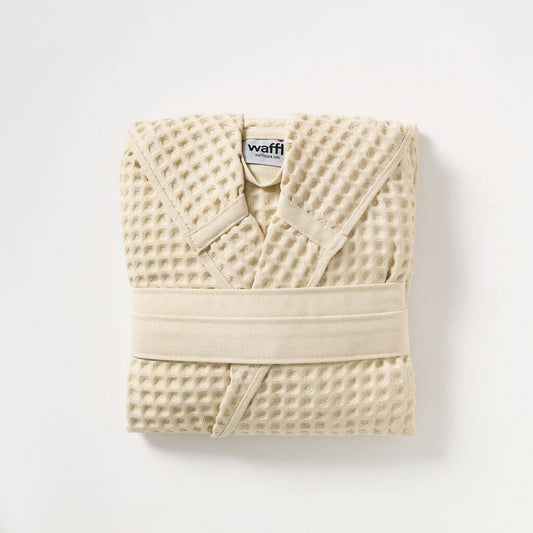waffl Bath Robe - Ivory
