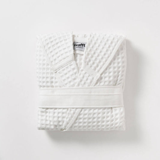 waffl Bath Robe - White