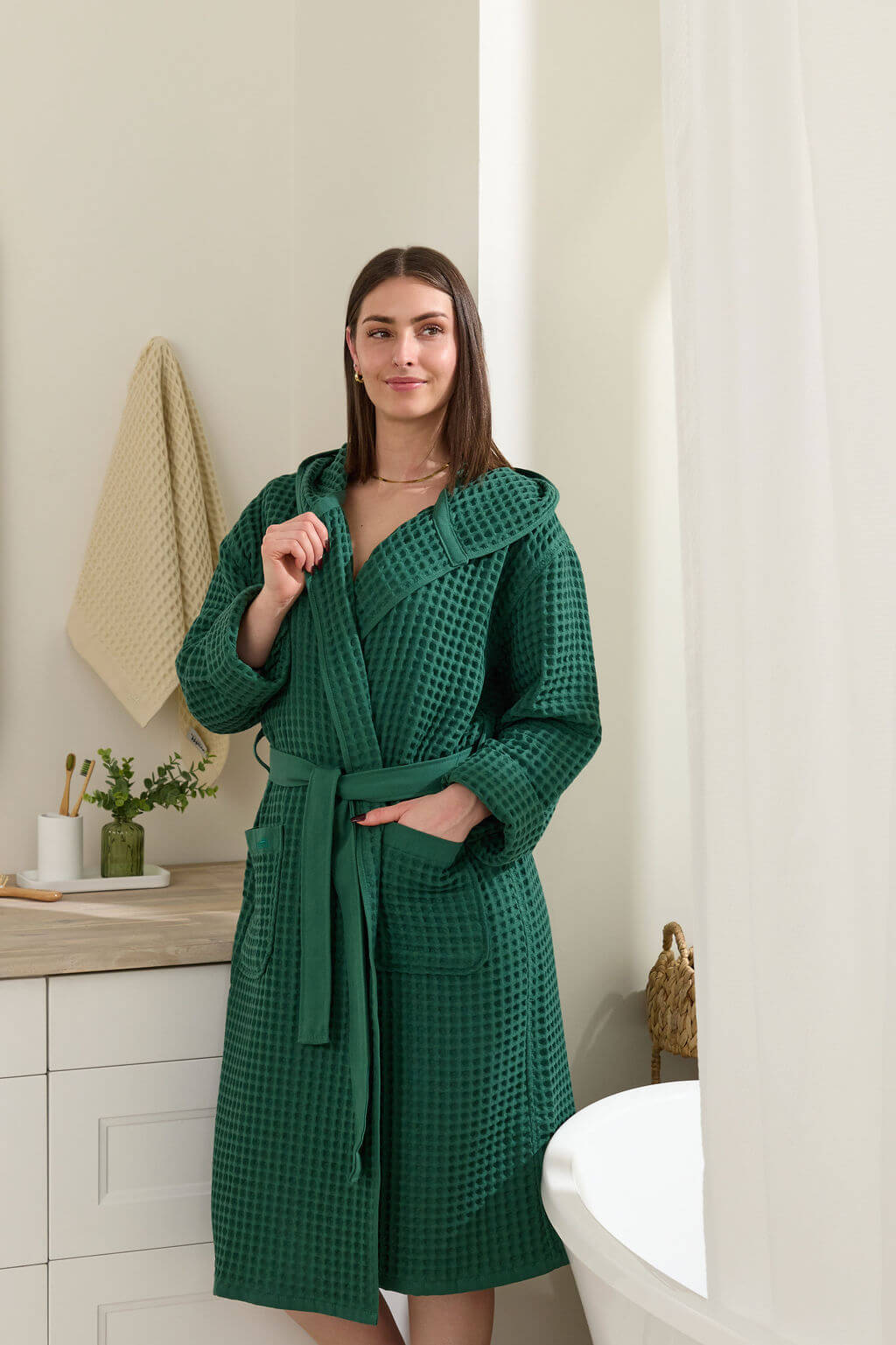 waffl Bath Robe - Forest