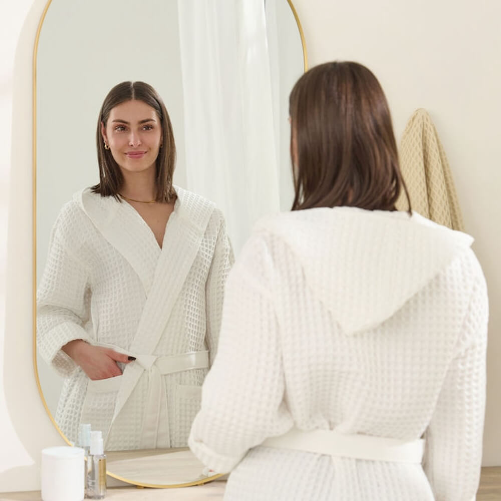 waffl Bath Robe - White