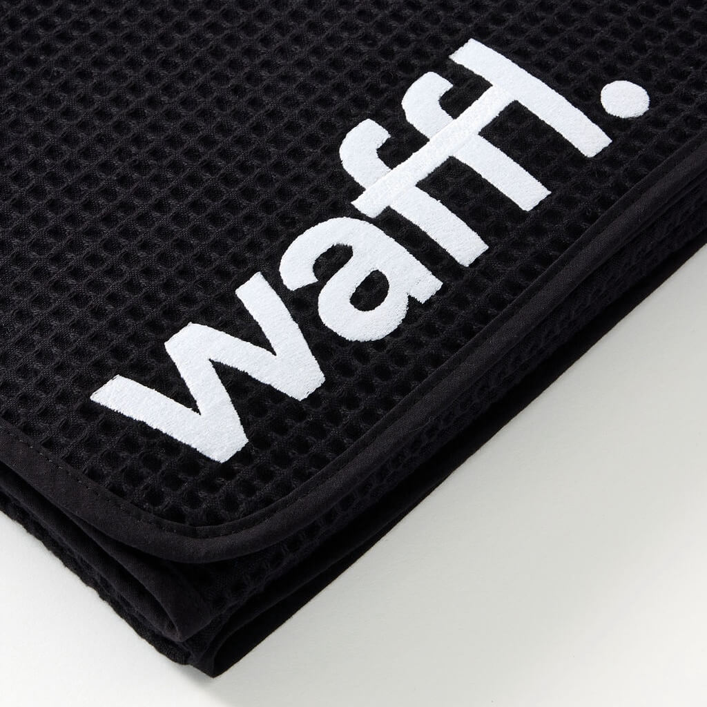 Stealth Black waffl towel