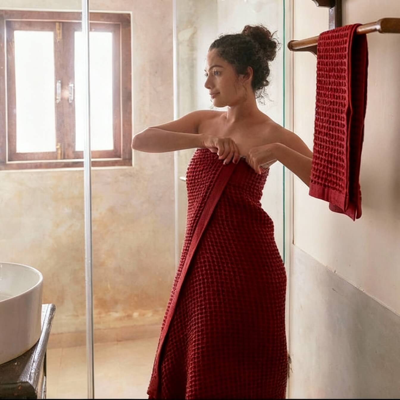 waffl Bath Sheet Set