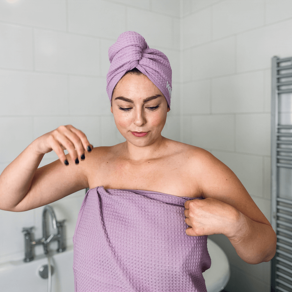 Lilac waffl hair wrap