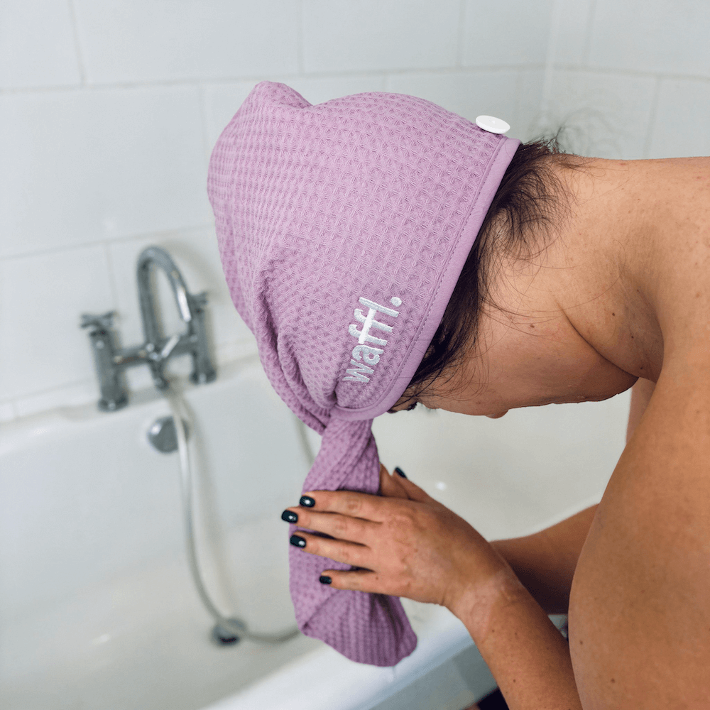 Lilac waffl hair wrap