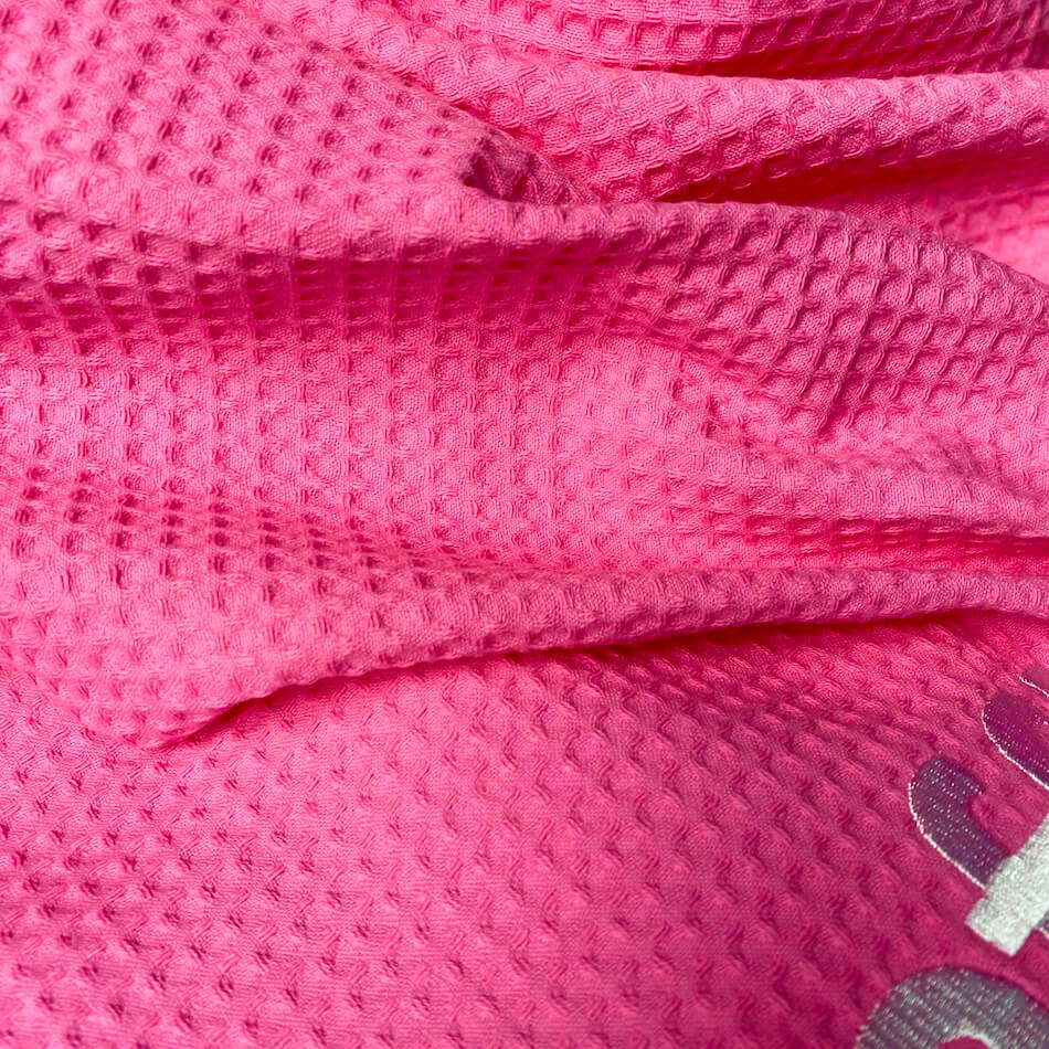 Flamingo Pink waffl towel