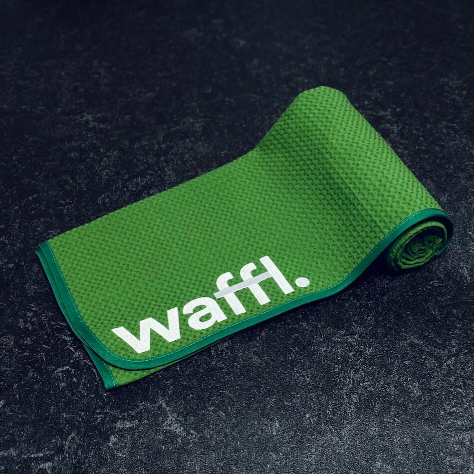 Bottle Green waffl towel